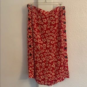 Madewell floral midi skirt